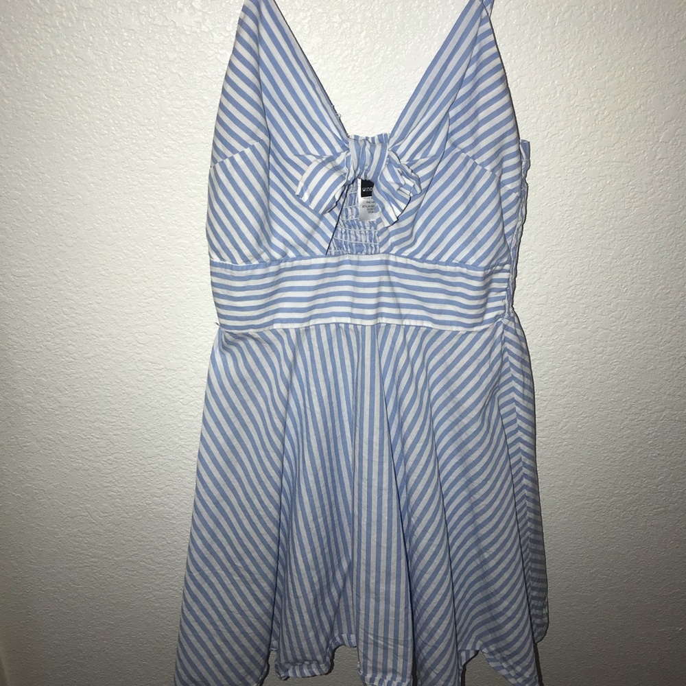 Blue and white striped dress!!